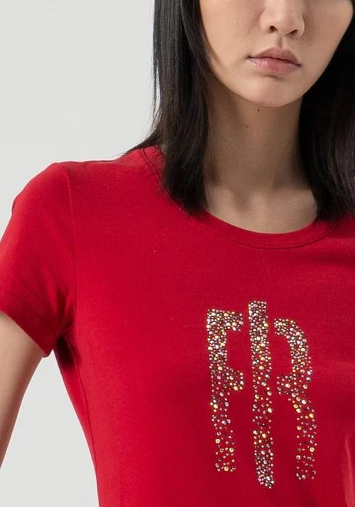 Fracomina T-Shirt logo strass FP25WT3002J401N5 T51 Fracomina Jeans 