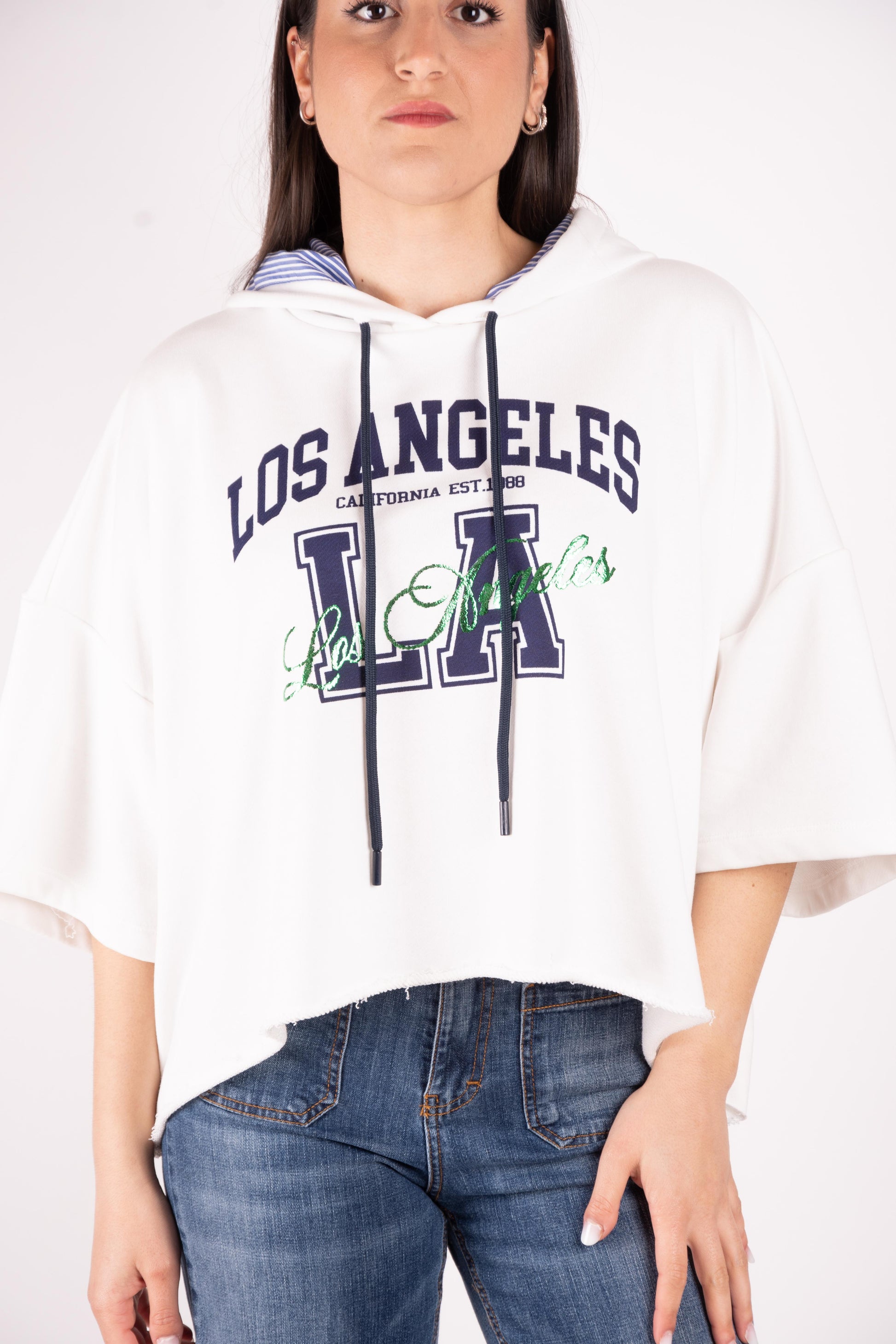 SusyMix Felpa con cappuccio College SH000915 01 Susy Mix 