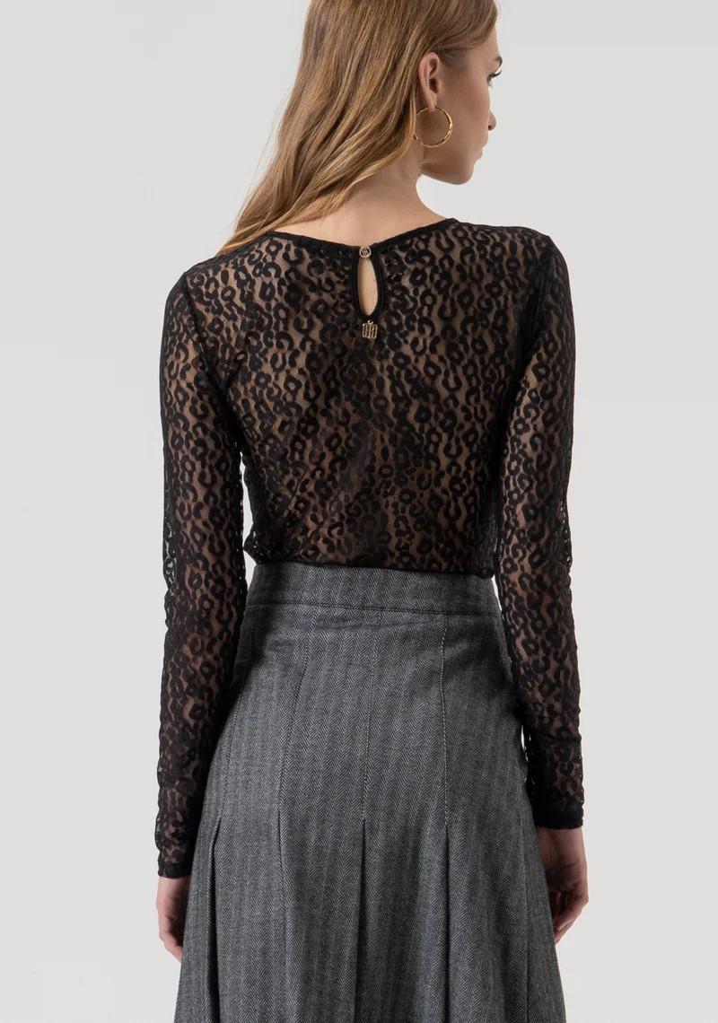 Fracomina Body in pizzo animalier FR25WT5002J412G1 053 Fracomina Preview 