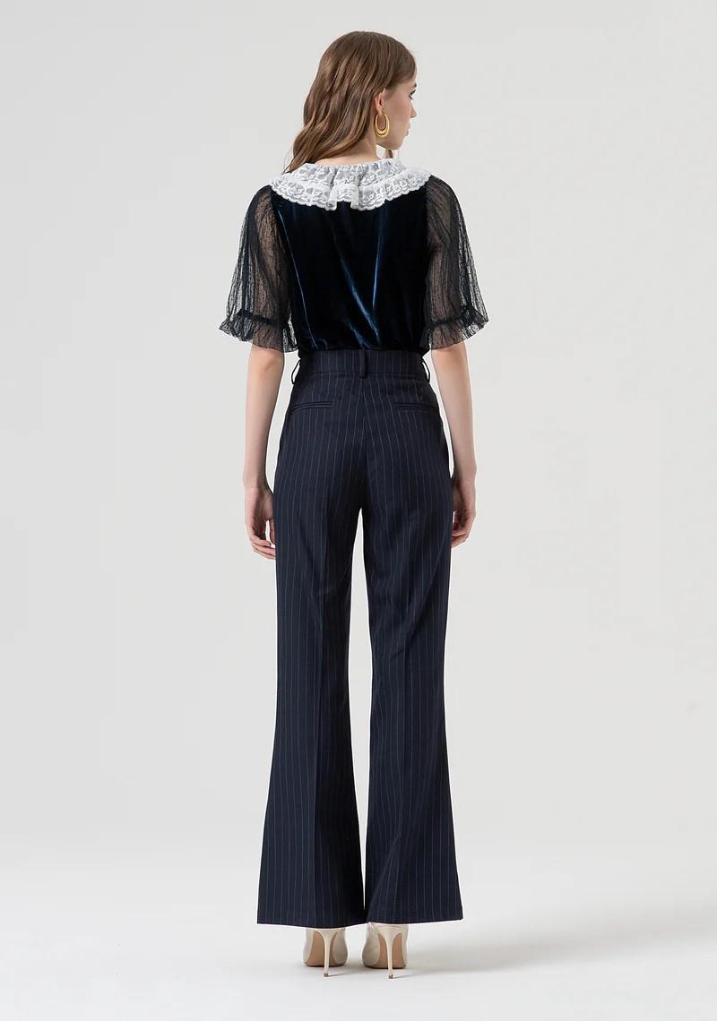 Fracomina Pantalone gessato fondo ampio FR25WV2005W813D4 117 Fracomina Preview 