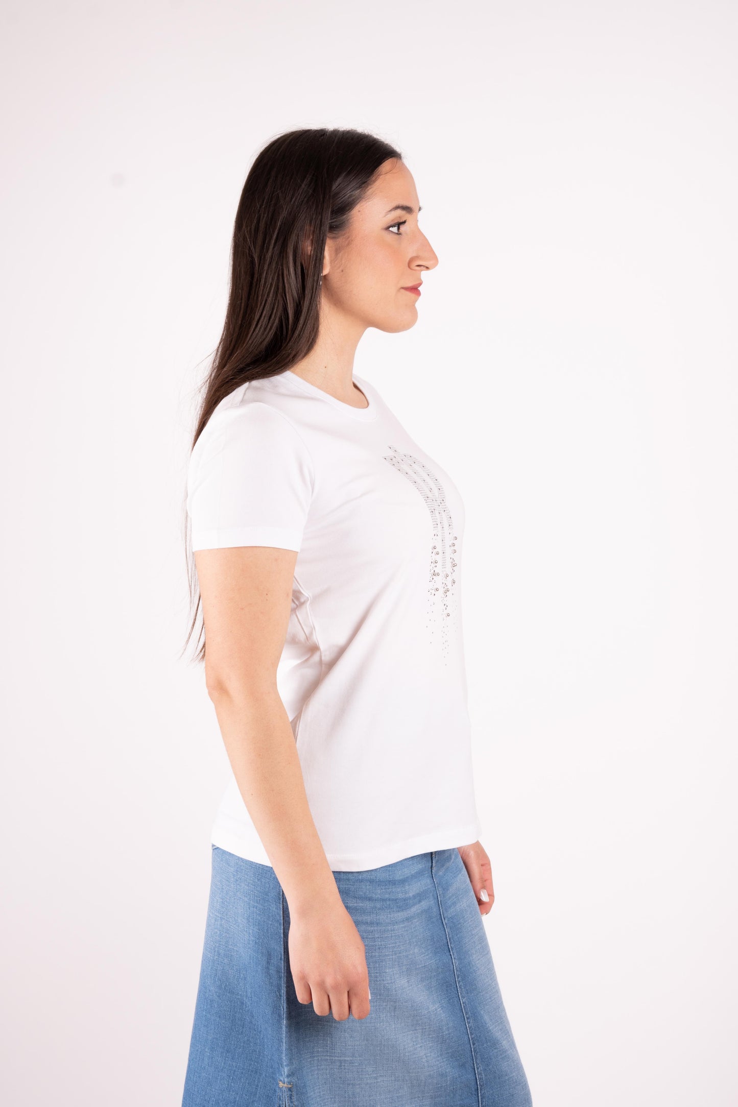 Fracomina T-Shirt basic logo un strass FP25ST3004J401N5 278 Fracomina Jeans 