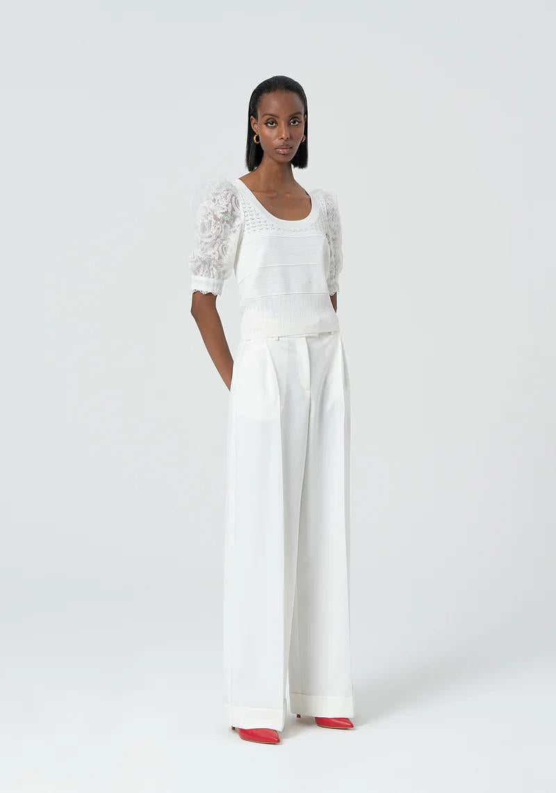 Fracomina pantalone a palazzo morsetti logo FR25SV3007W42901 108 Fracomina Preview 