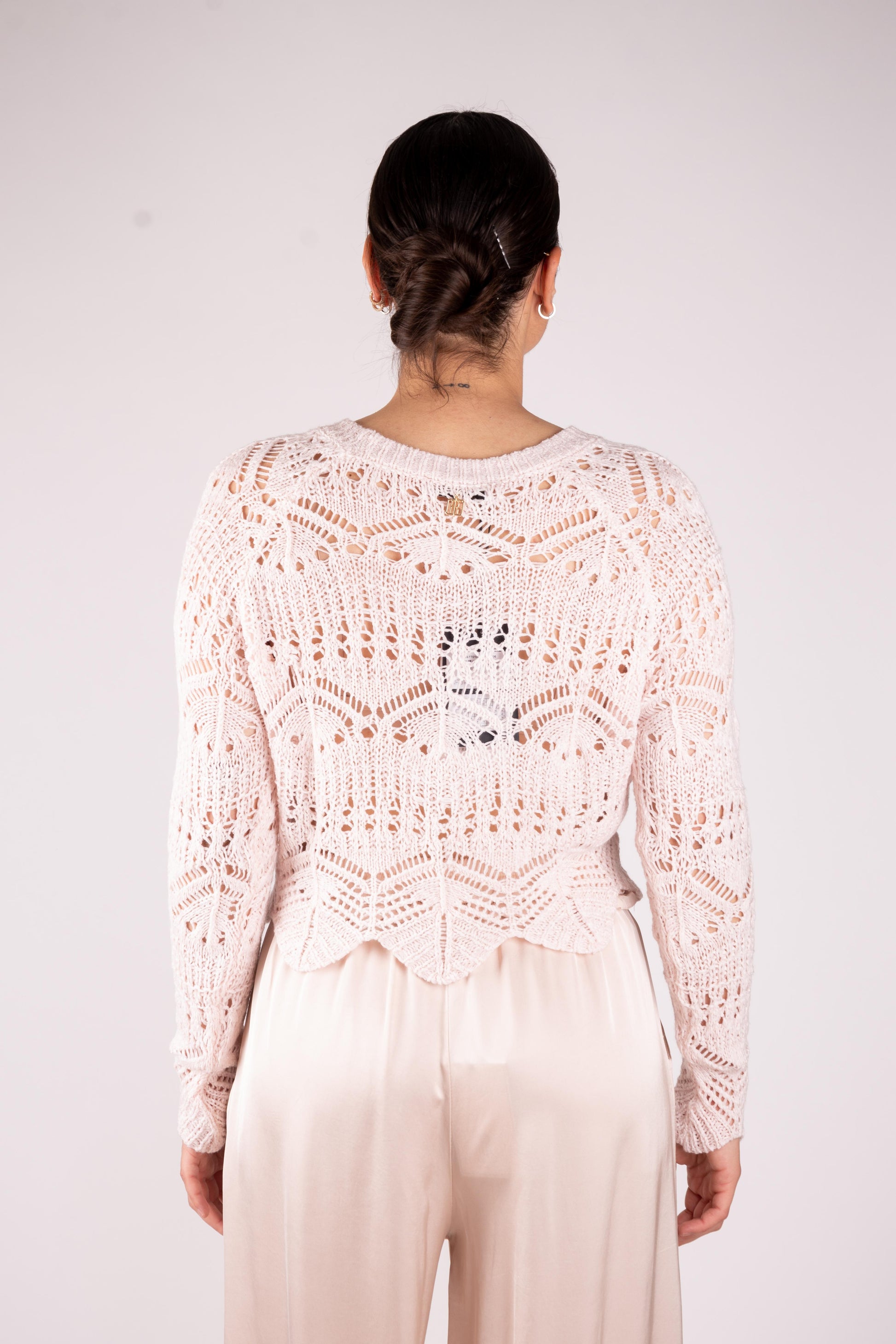 Fracomina Maglia crop traforata FJ25ST7010K457R6 E06 Fracomina Easy chic 