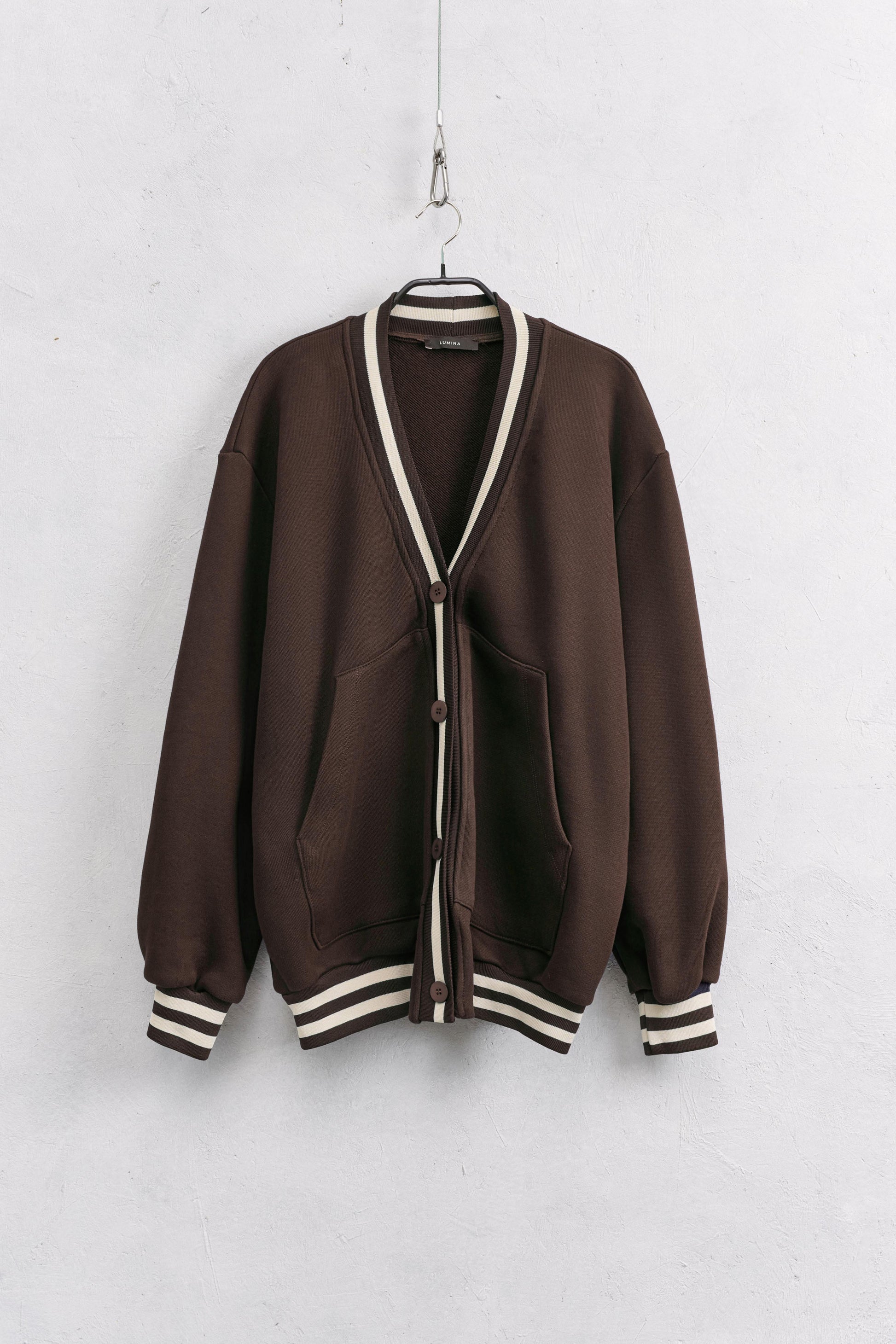 Lumina Cardigan oversize bordo in contrasto LD3574 01 LUMINA 