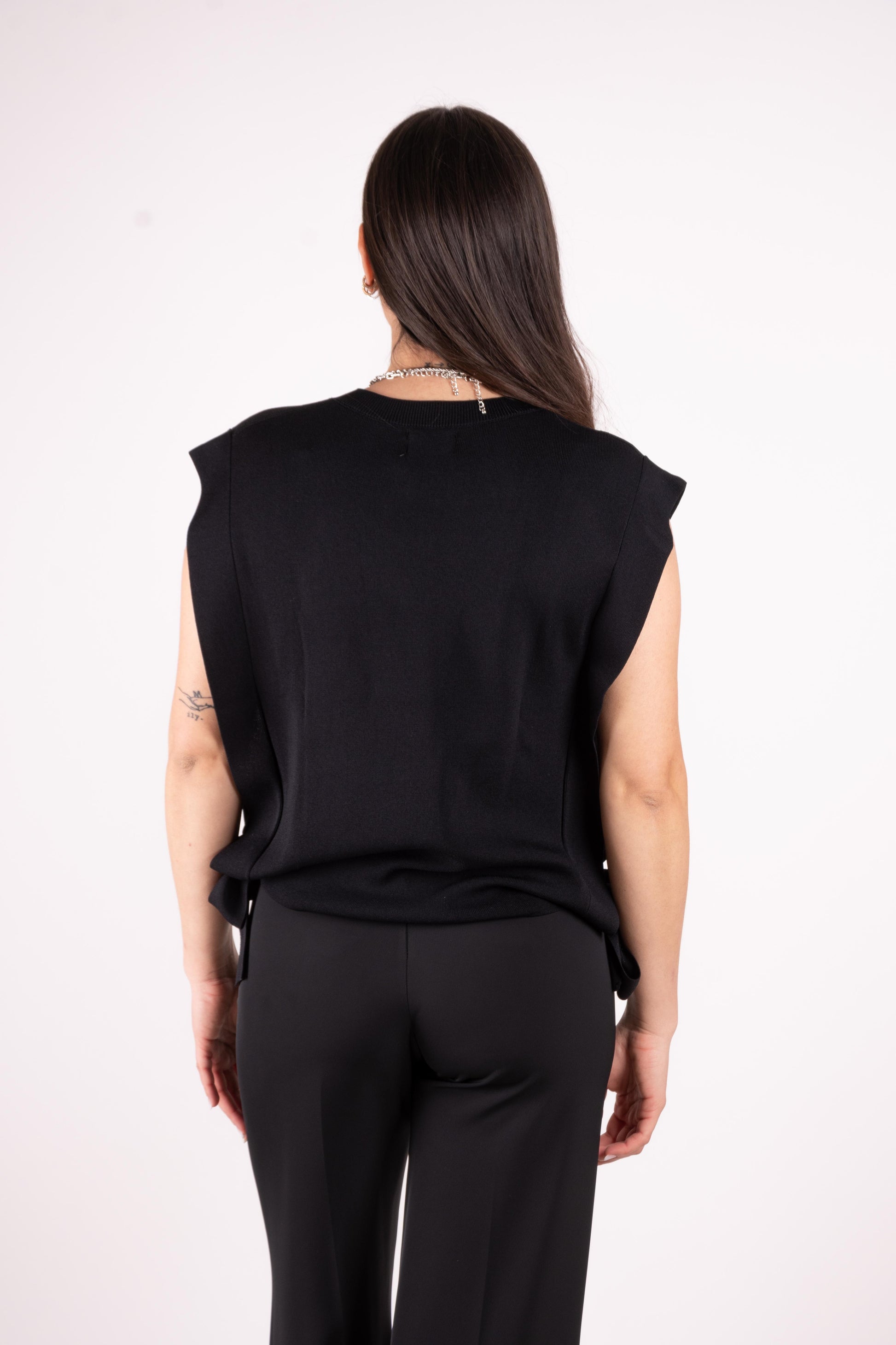 SusyMix Maglia scollo a V Smanicata 62021 01 Susy Mix 