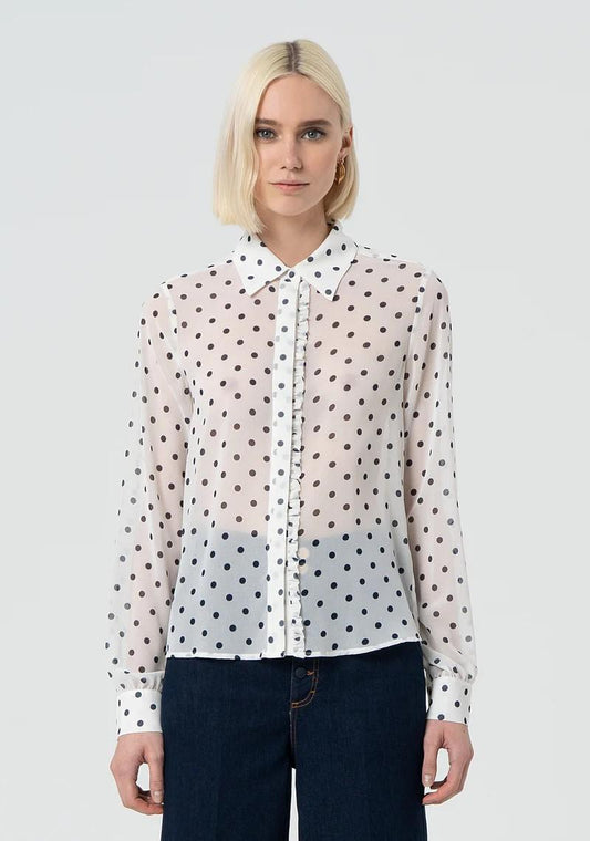 Fracomina Camicia georgette pois FR25ST6015W412D2 A52 Fracomina Preview 