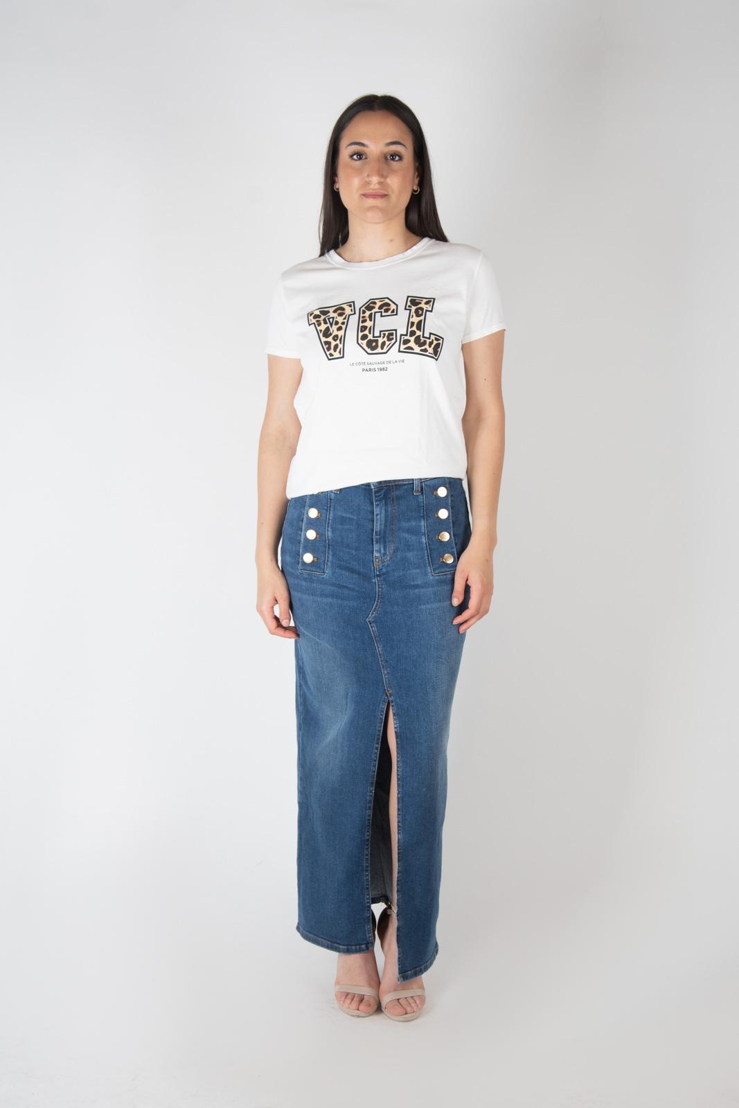 Vicolo T-Shirt logo sigla animalier RB0463 01 Vicolo 