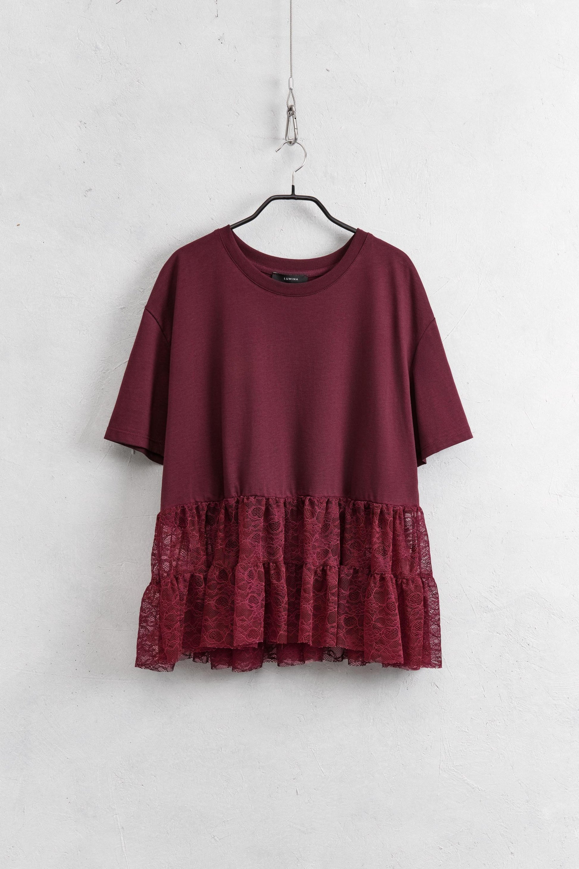 Lumina Maglia oversize con pizzo al fondo LD3714 01 LUMINA 