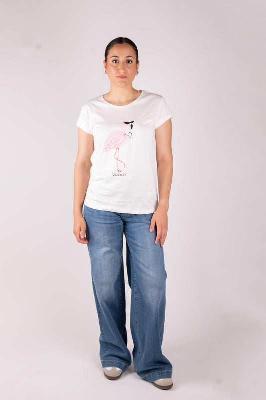 Vicolo T-Shirt Fenicottero RD1081 01 Vicolo 