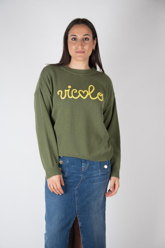 Vicolo maglia filo logo ricamato 77064B 03 Vicolo 