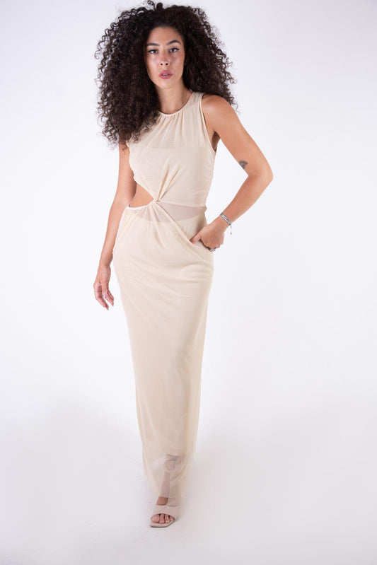 Susy Mix élite Abito lungo in tulle cut out S0910 01 Susy Mix èlite 