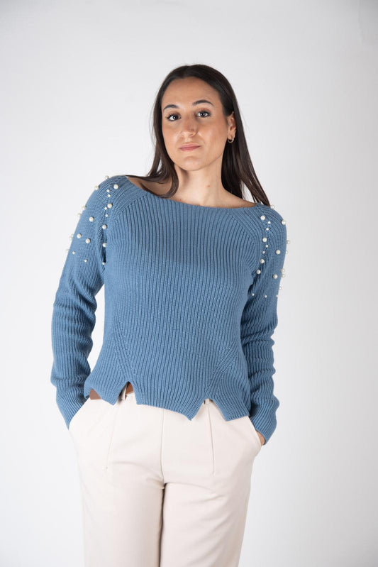 Susy Mix Maglia coste inglese perline 52153180 02 Susy Mix 