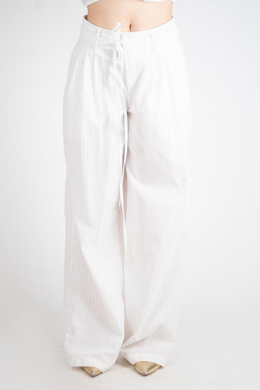 Lumina Pantalone laccetti gamba larga L8662 02 LUMINA 