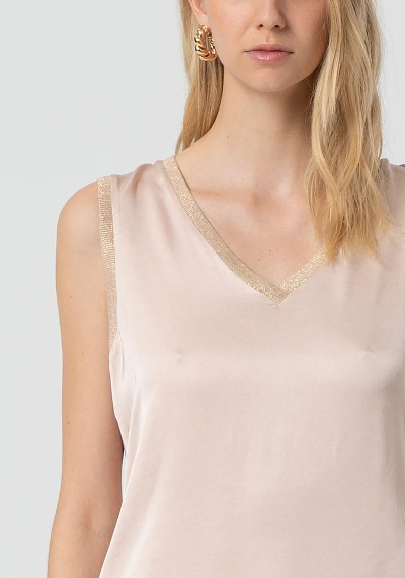 Fracomina Top smanicato scollo a V FJ25ST2001W45101 E06 Fracomina Easy chic 