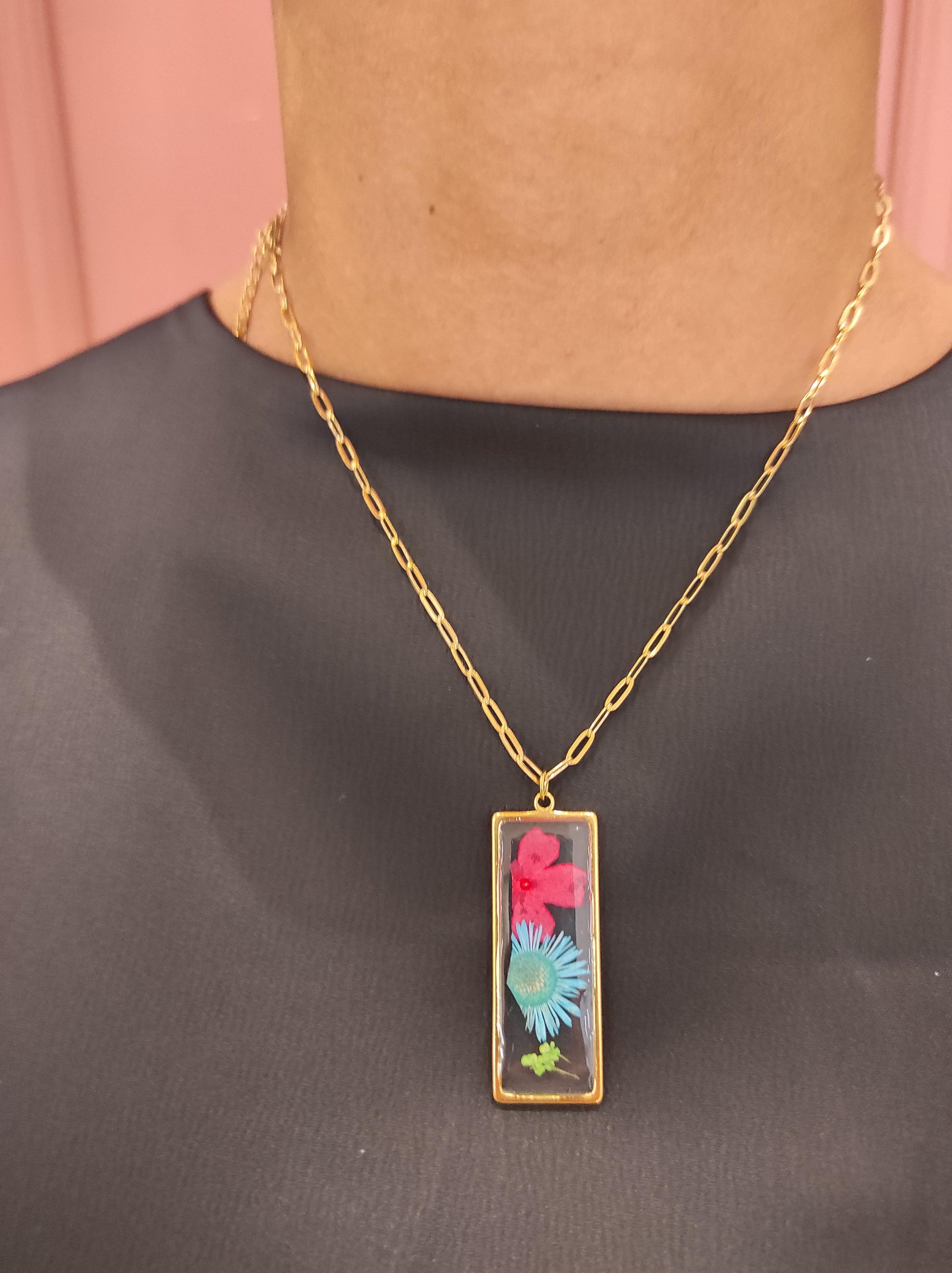 CHILI Collana pendente in vetro dipinto COLLANA 08/A25 01 Chili 