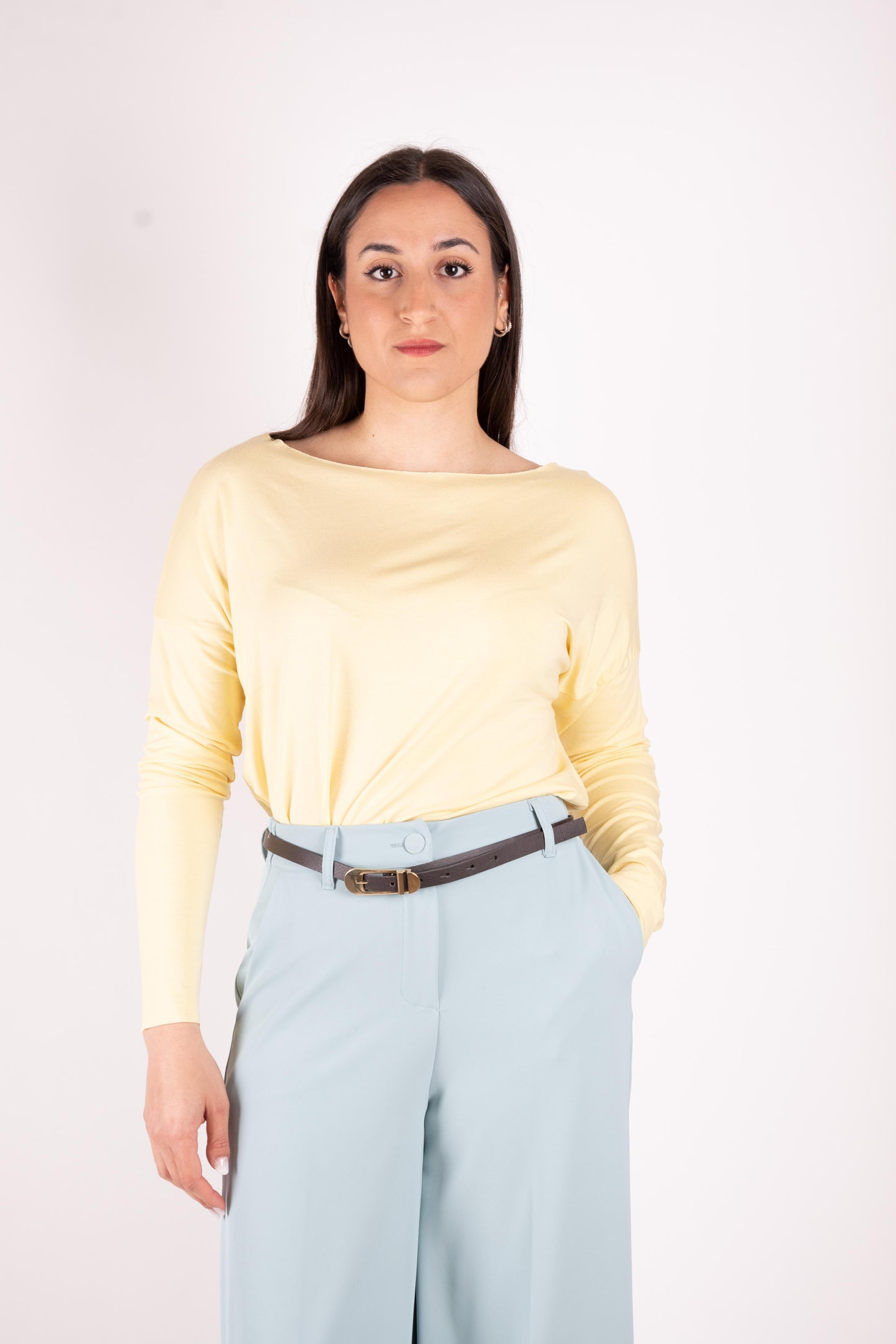 Susy Mix T-Shirt jersey oversize a taglio vivo B0923 07 Susy Mix 