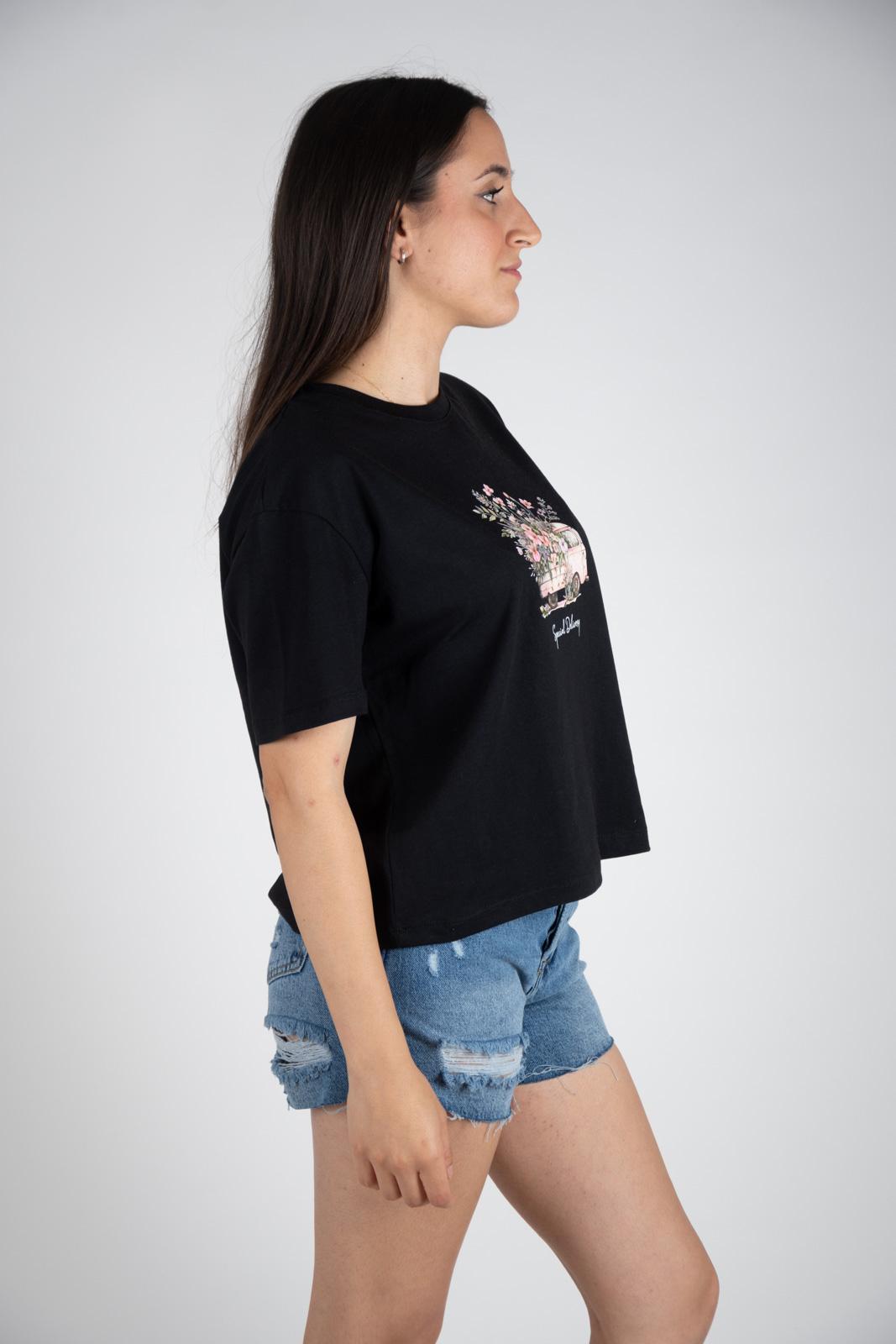 T-Shirt stampa bouquet LD1272 02 LUMINA 