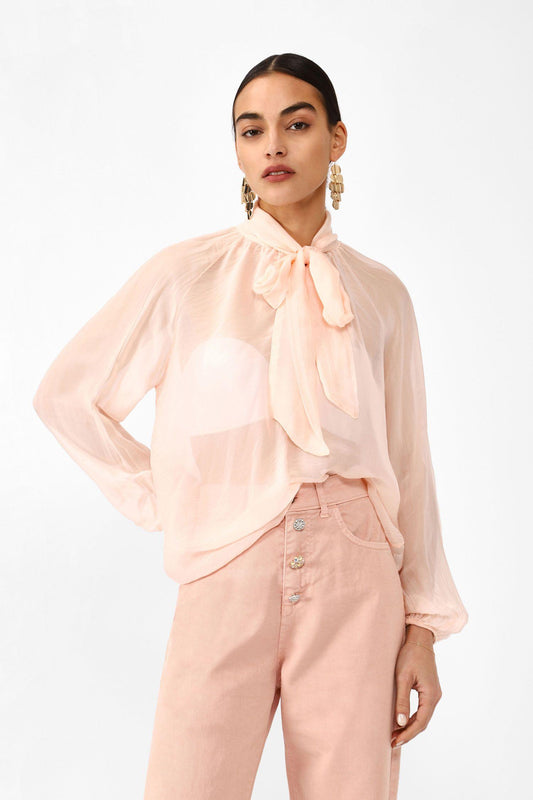 Dixie Camicia effetto trasparenza con fiocco CA207J021A 02 Dixie 