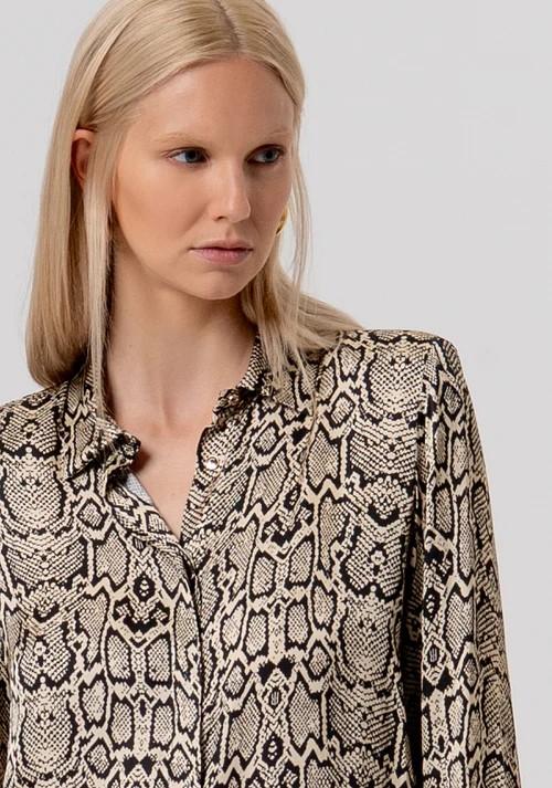 FRACOMINA CAMICIA OVER IN VISCOSA STAMPA RETTILE FR26ST6008W413L7 F64 Fracomina Preview 