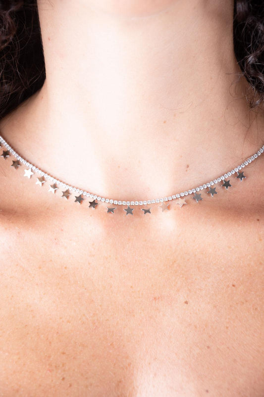 Chili Collana strass con stelle acciaio COLLANA STRASS STELLE 01 Chili 
