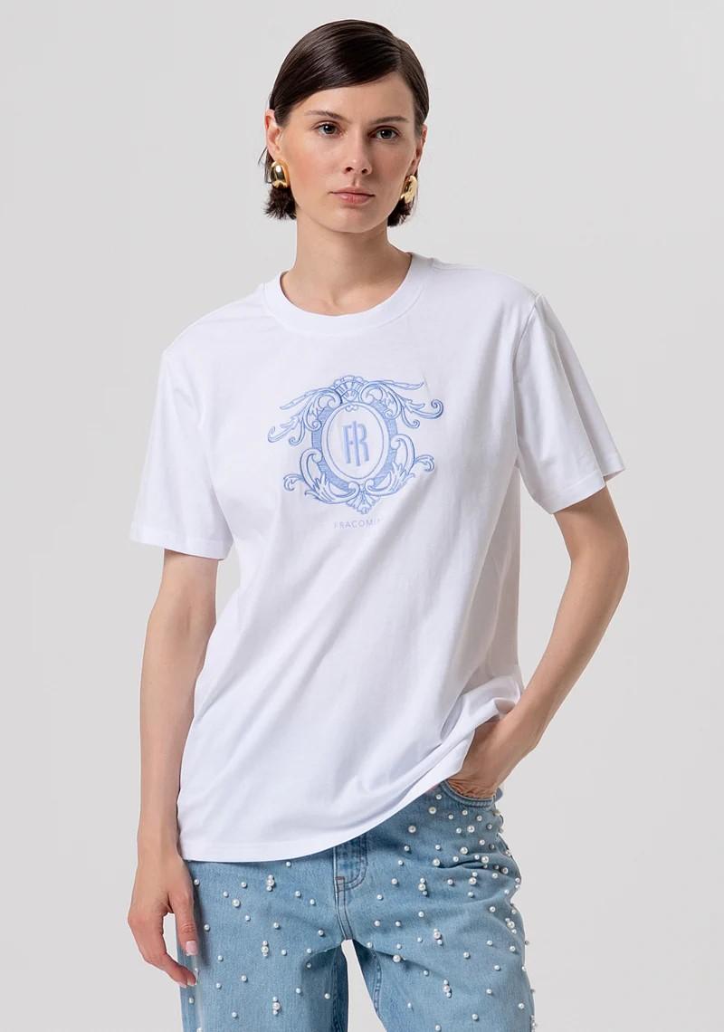 fRACOMINA T-SHIRT OVER SIZE CON LOGO RICAMATO FR26ST3008J40001 278 Fracomina Preview 