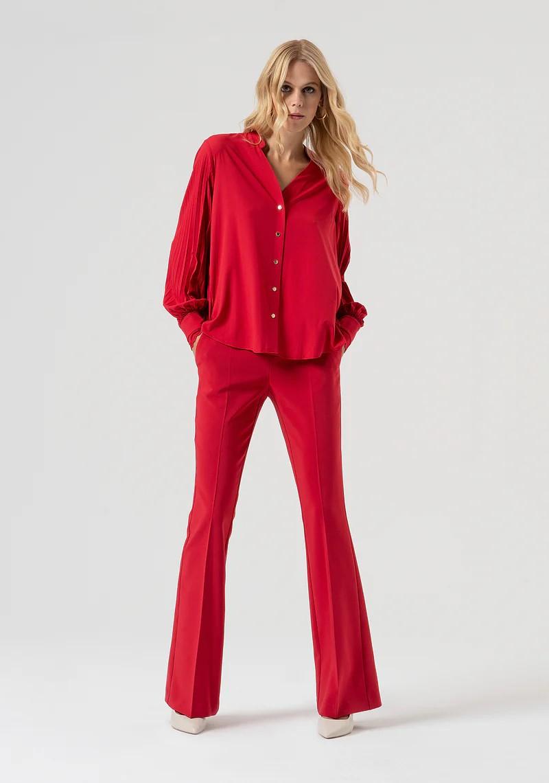 Fracomina Camicia retro  e manica plissè FR25WT6012W436F9 T51 Fracomina Preview 