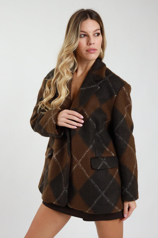SUSYMIX BLAZER OVERSIZE FANTASIA ARGYLE M09787 01 Susy Mix 