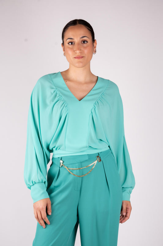 Fracomina blusa in georgette FS25ST1009W41201 T27 Fracomina Main 