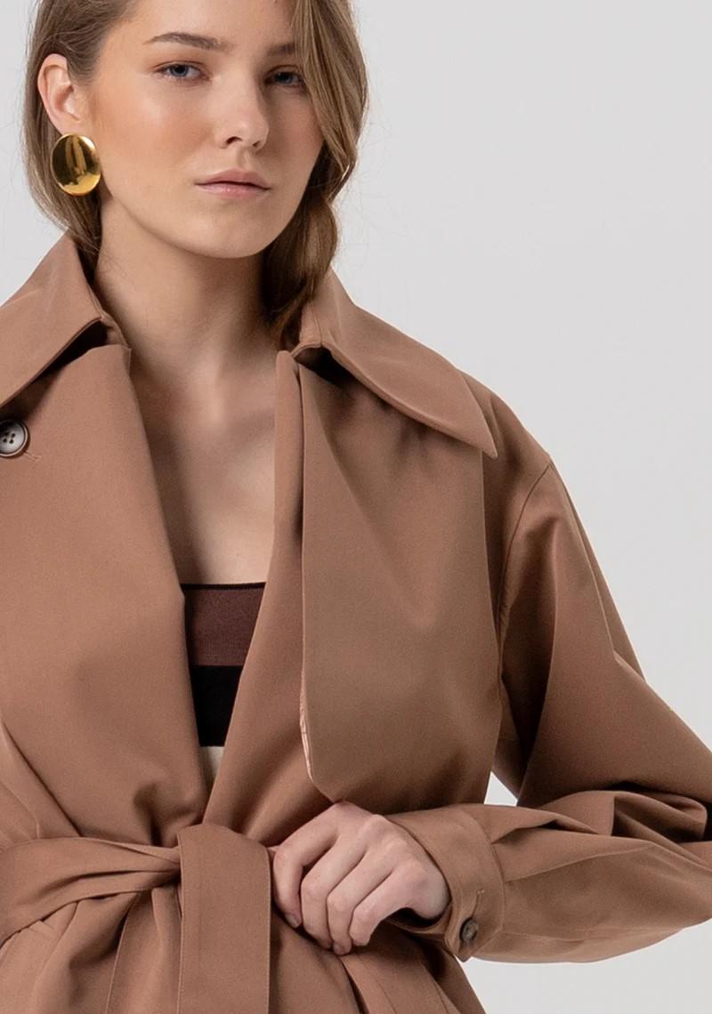 FRACOMINA  TRENCH OVERSIZE IN TESSUTO TECNICO FR26SC1005W44101 M07 Fracomina Preview 