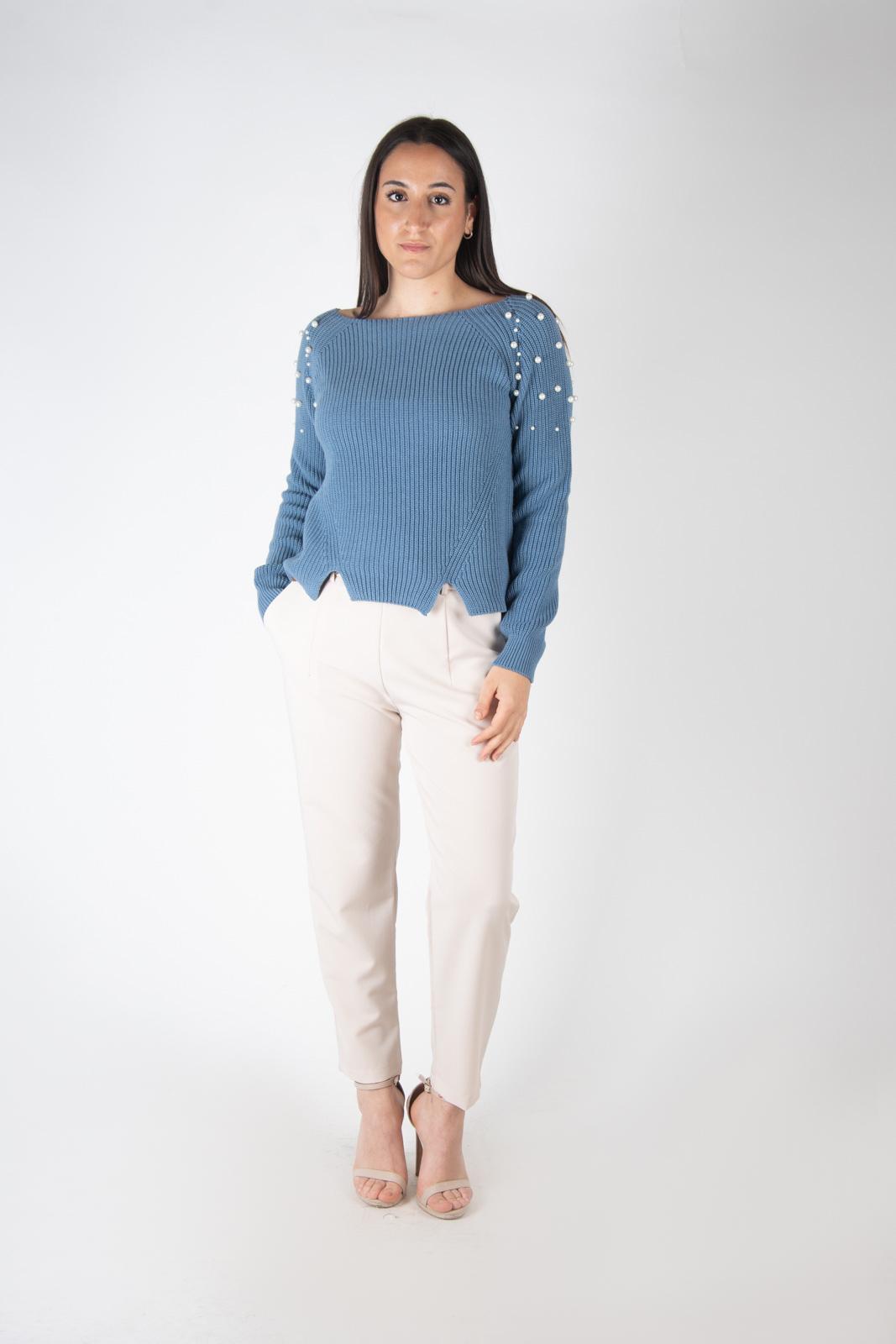 Susy Mix Maglia coste inglese perline 52153180 02 Susy Mix 