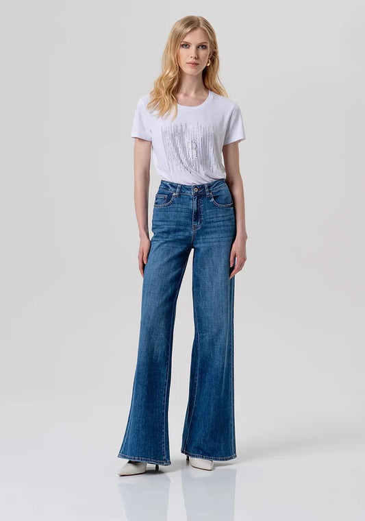 FRACOMINA JEANS FIT FLARE CON FONDO AMPIO LAVAGGIO MEDIO FP26SV3015D45093 349 Fracomina Jeans 
