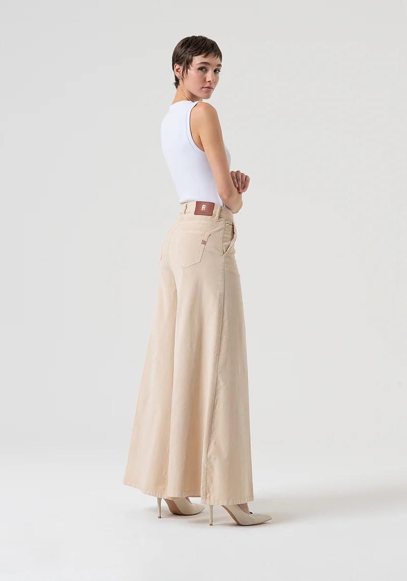 Fracomina Pantalone super flare in velluto 1000 righe FR25WV3014W56901 508 Fracomina Preview 