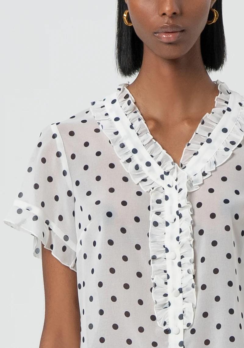 Fracomina Blusa georgette pois FR25ST6016W412D2 A52 Fracomina Preview 