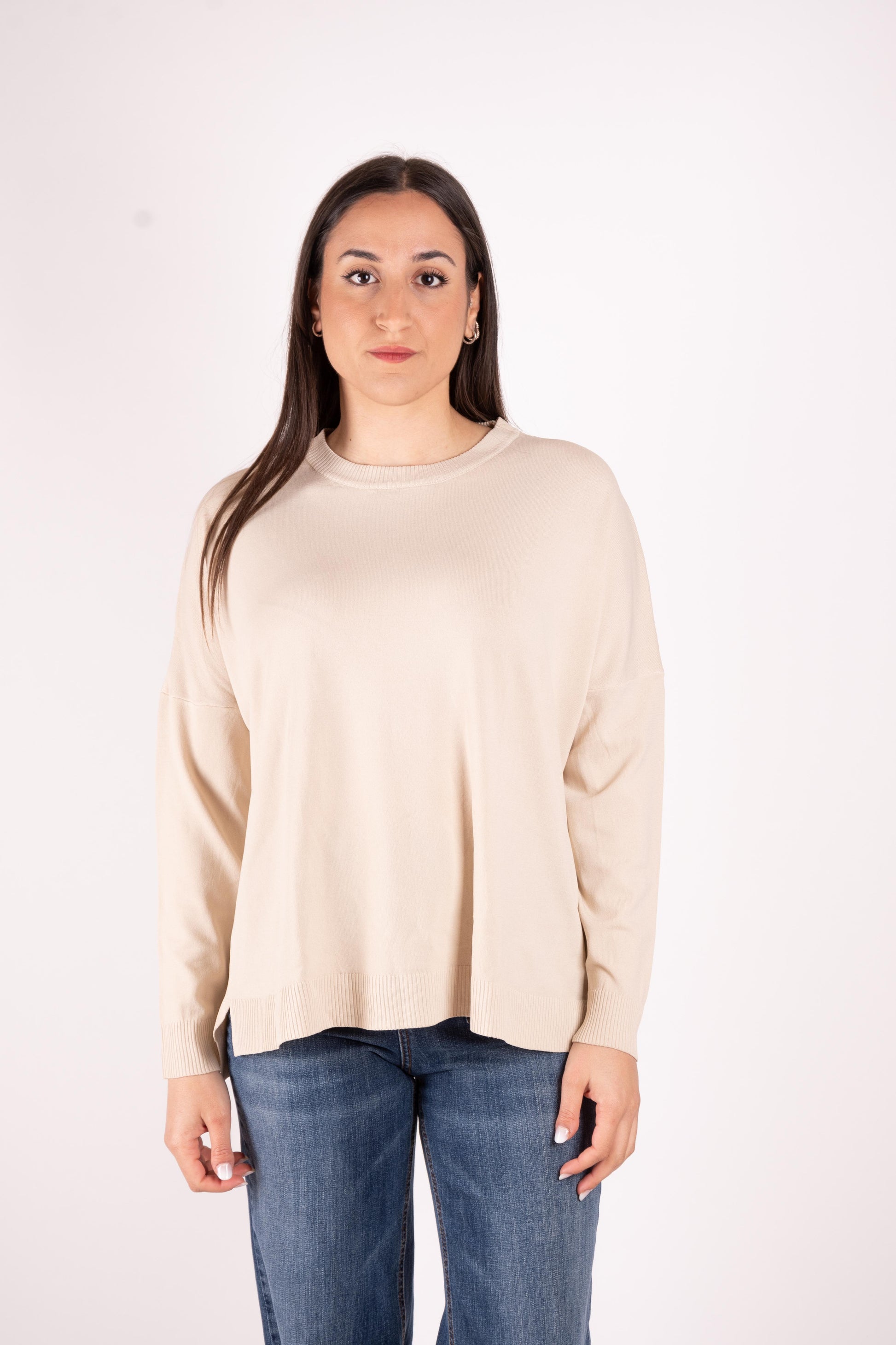 Susy Mix Maglia basic oversize girocollo K271 03 Susy Mix 