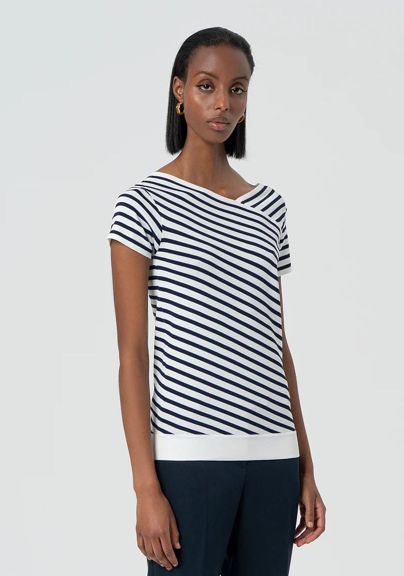 Fracomina Maglia filo rigata scollo FR25ST7032K416N8 957 Fracomina Preview 