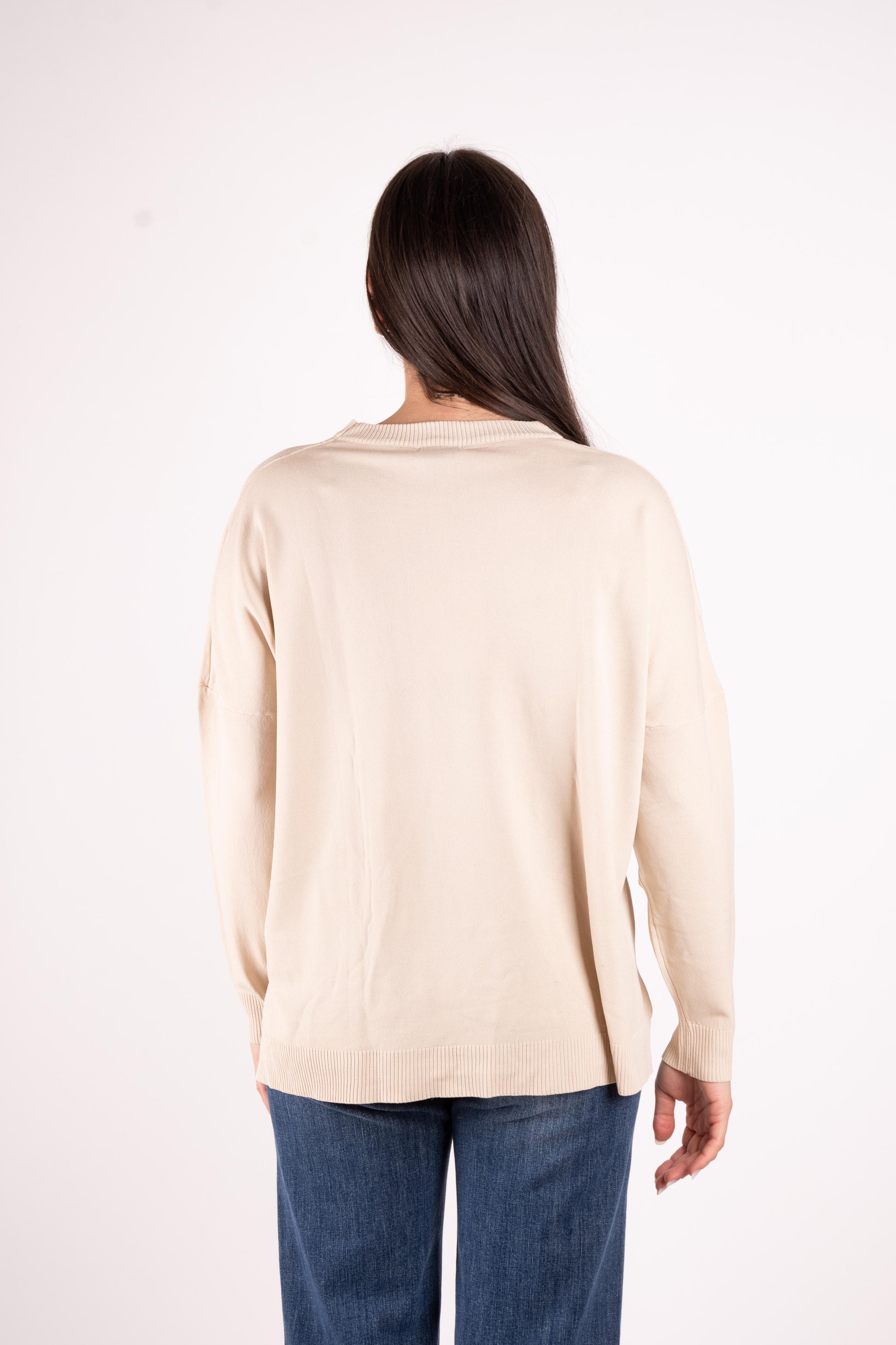 Susy Mix Maglia basic oversize girocollo K271 03 Susy Mix 