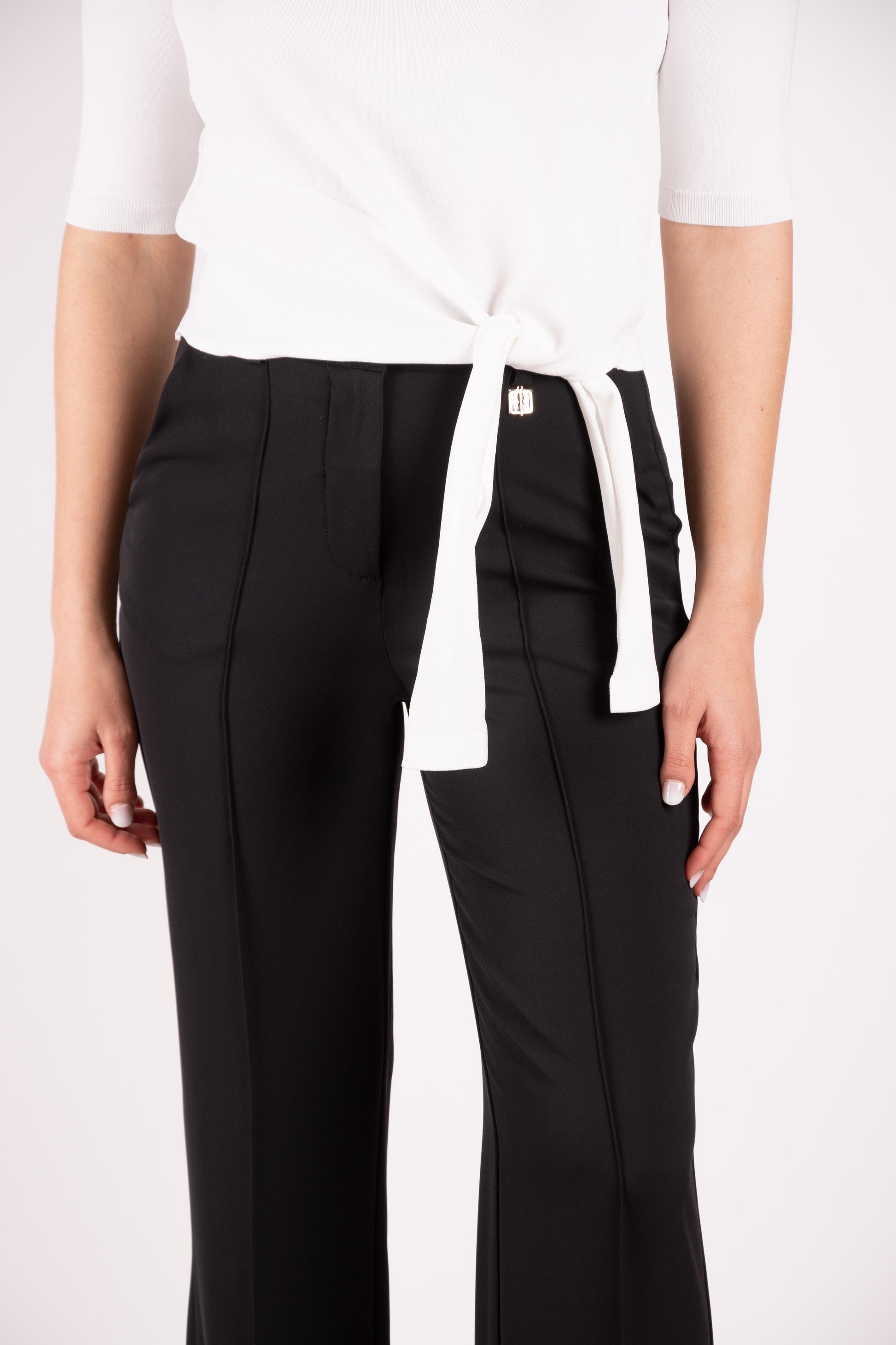 Fracomina Pantalone a sigaretta vita alta FR25SV4005W43601 053 Fracomina Preview 