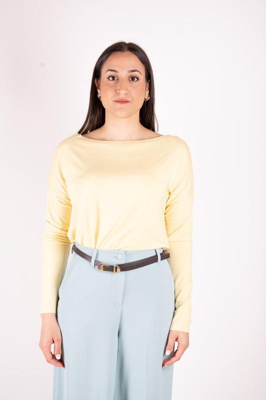Susy Mix T-Shirt jersey oversize a taglio vivo B0923 07 Susy Mix 