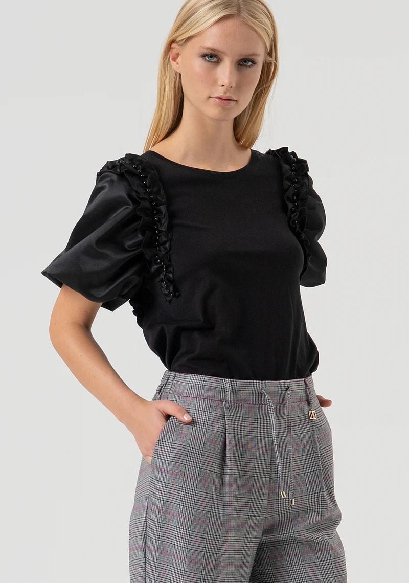 Fracomina Pantalone Jogger principe di galles FR25WV2001W45995 210 Fracomina Preview 