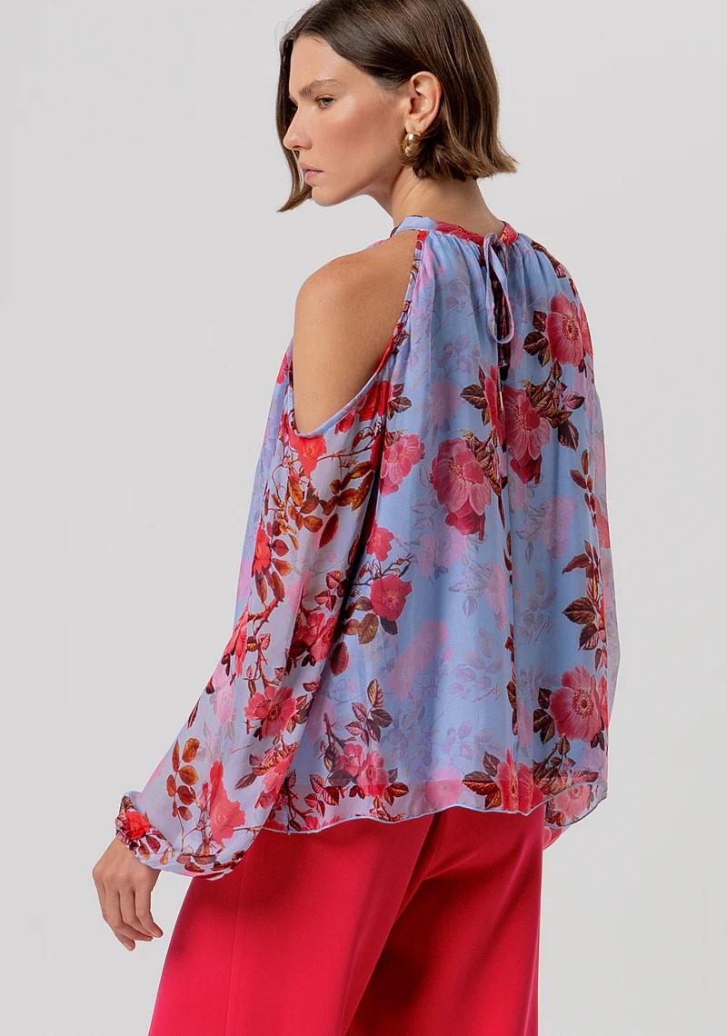 FRACOMINA BLUSA SPALLE SCOPERTE STAMPA FLOREALE FR26ST1011W774R8 M27 Fracomina Preview 