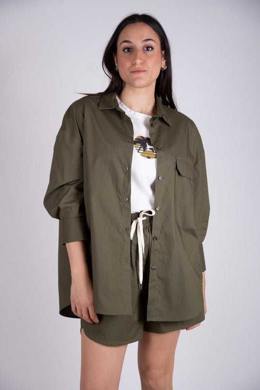 Vicolo Camicia oversize unito TB2251 02 Vicolo 