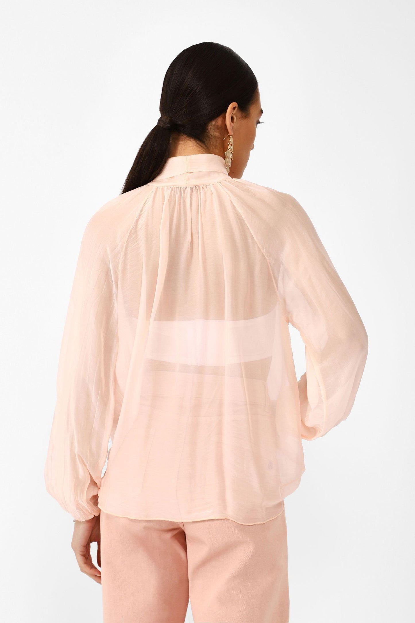 Dixie Camicia effetto trasparenza con fiocco CA207J021A 02 Dixie 
