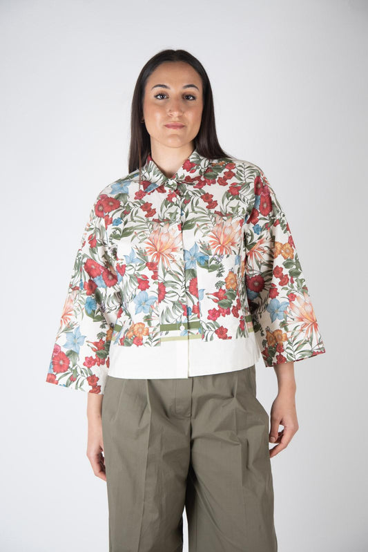Vicolo camicia stampa floreale TB2119 01 Vicolo 