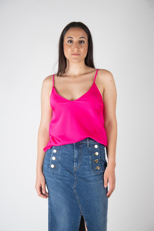 Vicolo Top in raso unito svasato TB0408 02 Vicolo 
