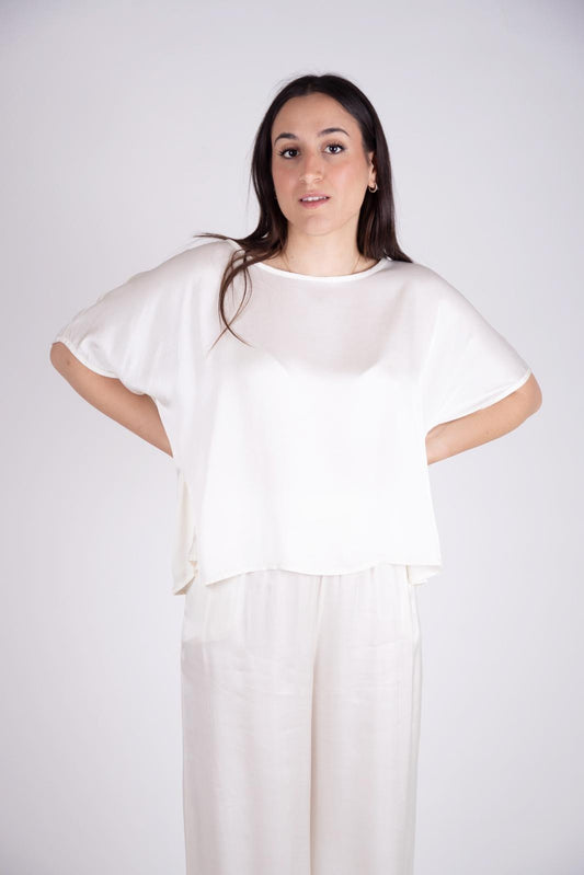 Le Streghe Blusa over in satin P24AN120N 06 Le streghe 