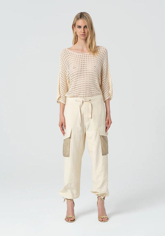 Fracomina Pantalone cargo con coulisse FJ25SVC001W42601 B59 Fracomina Easy chic 