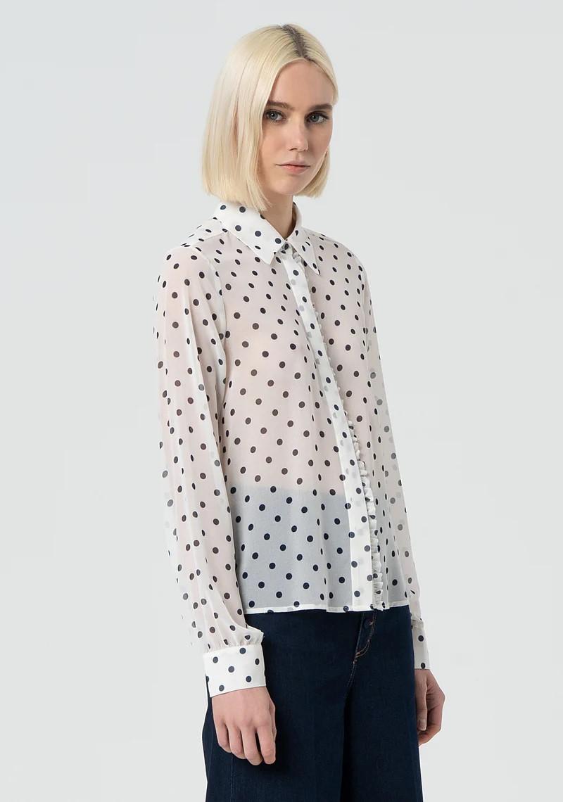 Fracomina Camicia georgette pois FR25ST6015W412D2 A52 Fracomina Preview 
