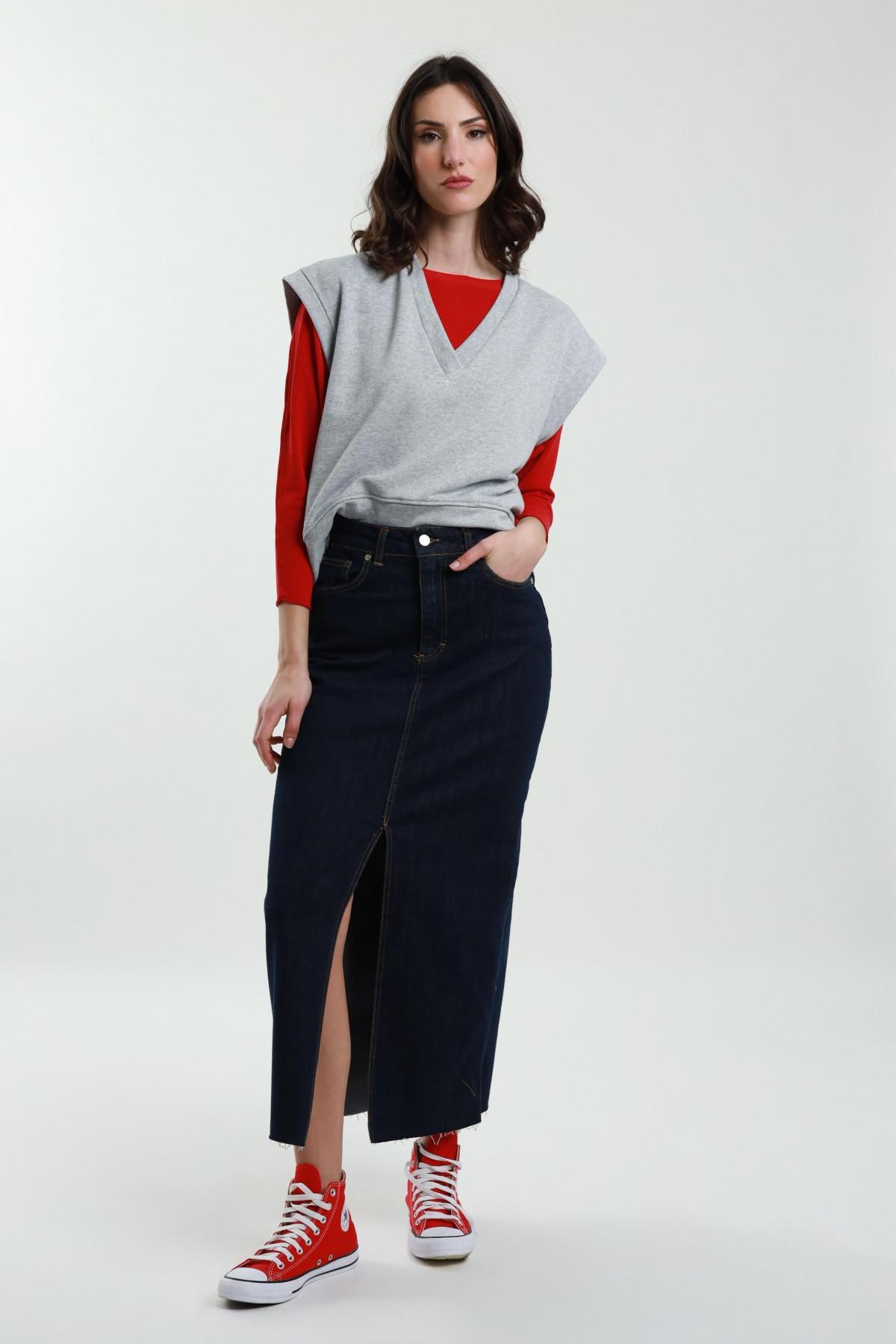 Susymix Gonna lunga in denim KJ692LO 01 Susy Mix 