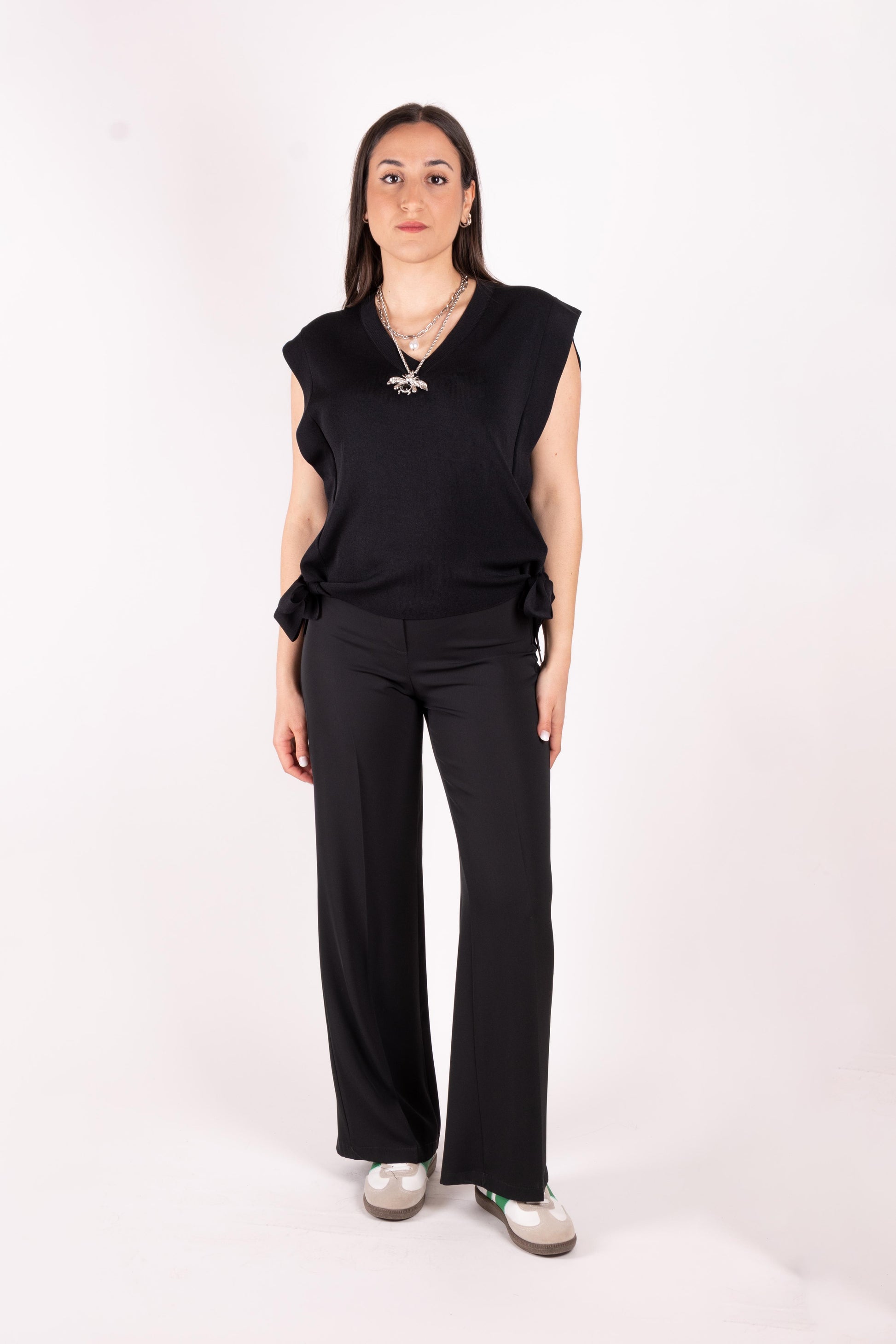 SusyMix Pantalone a Palazzo con cintura T1765U136 01 Susy Mix 