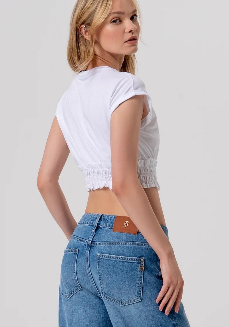 FRACOMINA T-SHIRT CROPPED CON DETTAGLIO GIOELLO AL COLLO FR26ST3037J40001 278 Fracomina Preview 